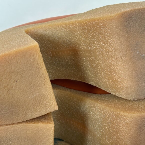 Stella McCartney Skyla Chunky Platform Ankle Boots PRALINE sz 38 - Picture 7 of 13